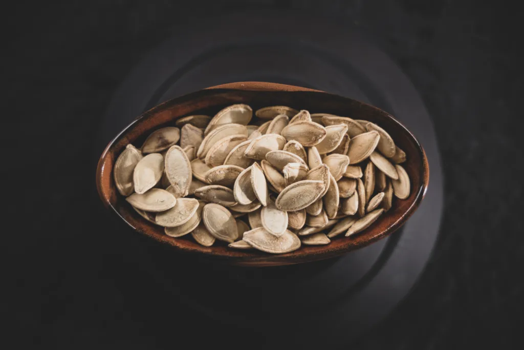 A bowl of pumpkin seeds