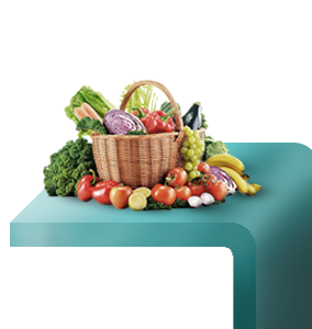 A basket of vegetables
