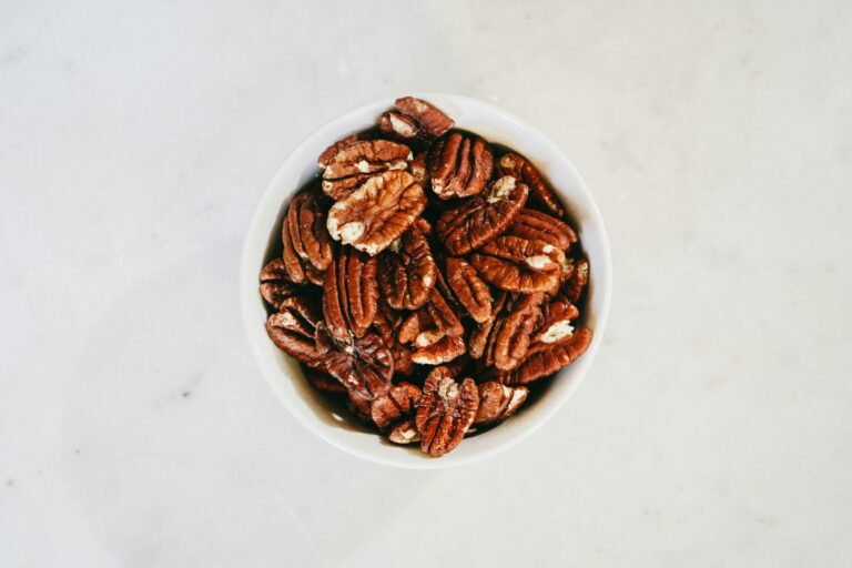 A bowl of pecan nuts